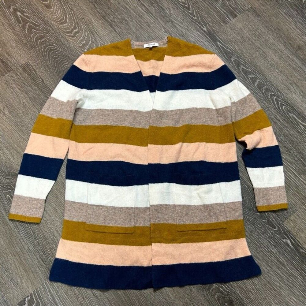 Madewell Kent Bengali Wool Alpaca Open Front Cardigan Sweater Size S EUC
